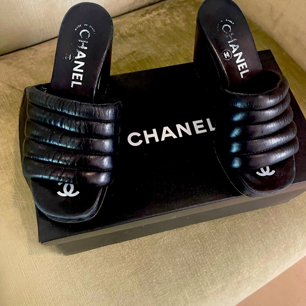 Authentic CHANEL mules. Rare! Gorgeous leather, bought from NY, Soho boutique.